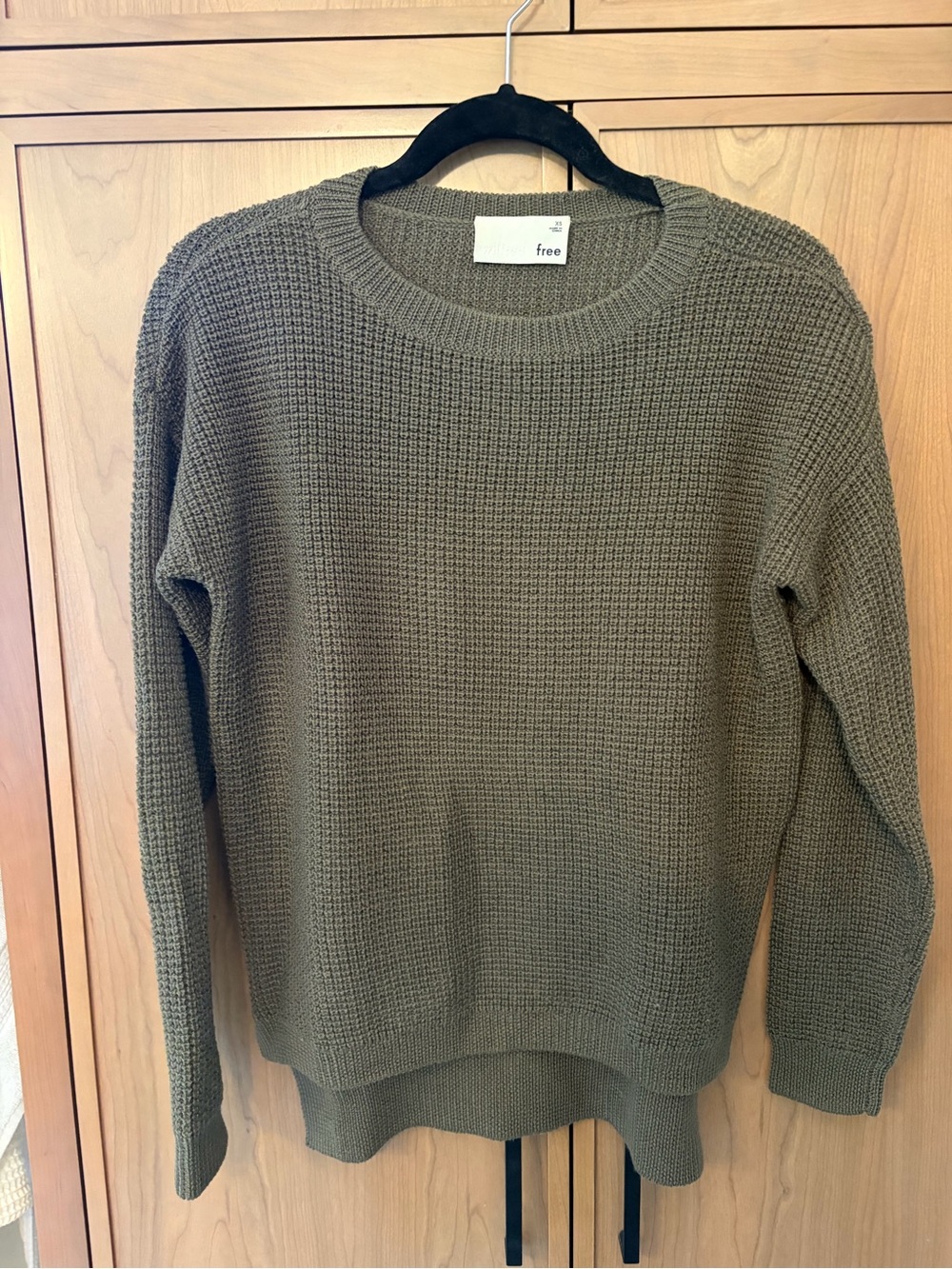Wilfred Free Knit Crewneck Sweater in Olive Green